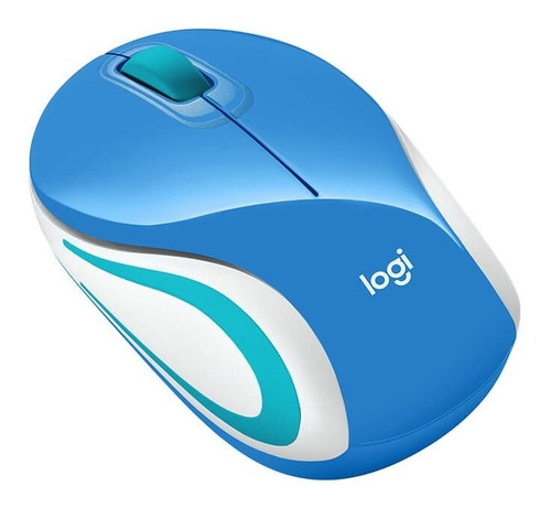 Mini Mouse Inalambrico Logitech M187 Receptor Usb Azul