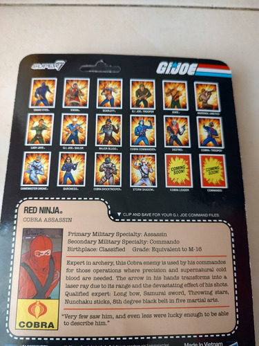 Gi Joe Super 7 Red Ninja Impecable Año 2021 (Usado)