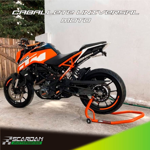 Caballete Moto Trasero Universal -- Varios Colores -- Naranja