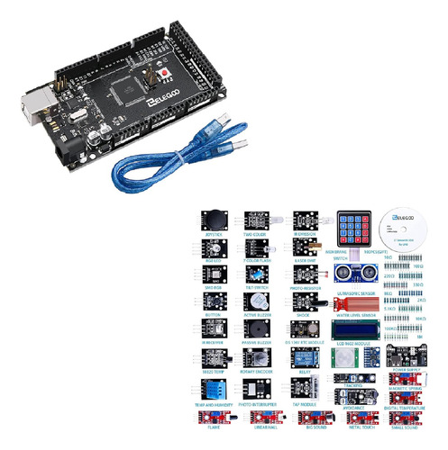 Placa Elegoo Mega R3 Atmega 2560 Y Elegoo Kit De Módulos De