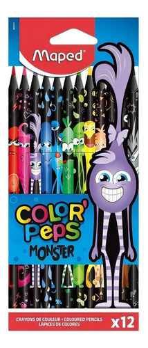 Lapices De Color Maped Color Peps Monster X 12 822612