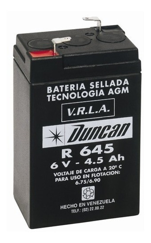Bateria 6v 4,5amp Duncan Oferta