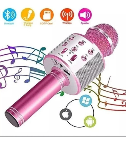 Micrófono Inalámbrico Karaoke Ws-858 Bluetooth