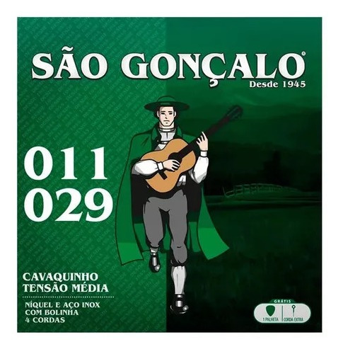 Encordoamento São Gonçalo .011/.029 Tensão Média Para Cavaco