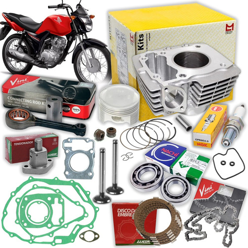 Kit Cilindro Motor Fan 125 2010 2011 2012 2013 Metal Leve