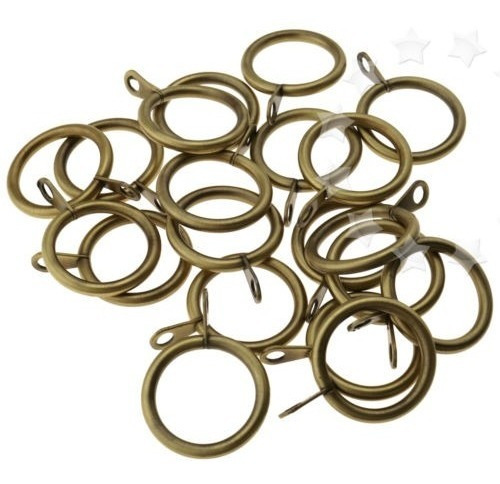 20x / Pack Ganchos De Anillo De Cortina De Cromo Para Postes