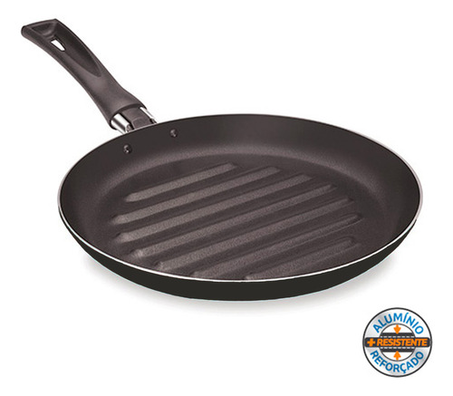 Frigideira Mini Grill Preto Antiaderente Dona Chefa Ref0.172