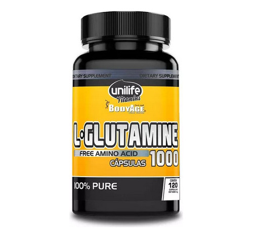L-glutamina 100% Pura 120 Cáps Unilife Vitamins