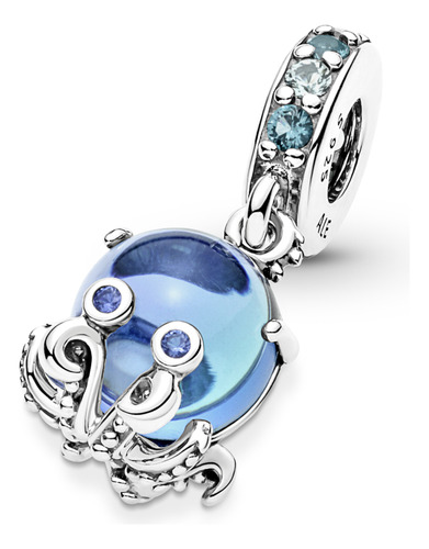 Charm Colgante Pulpo Tierno De Cristal Murano Color Azul