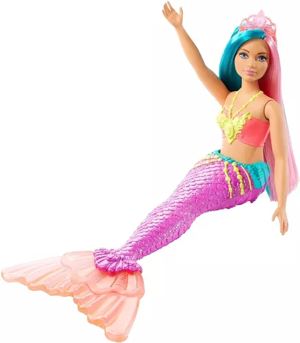 Boneca Barbie Sereia Articulada Roxo E Laranja Gjk11 em Promoção