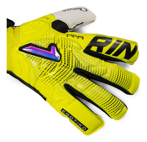 Imagen 2 de 6 de Guantes Portero Rinat Egotiko Stellar Alpha Amarillo Adulto