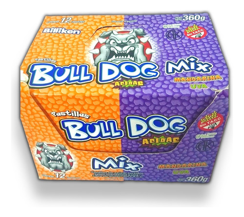 Pastillas Bull Dog Acidas Pack X12un   +barata Lagolosineria