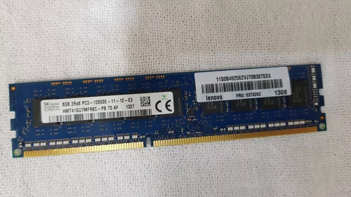 Memoria 8gb 2rx8 Pc3l-12800e Ddr3 Ml310e Dl320e Dl360e G8
