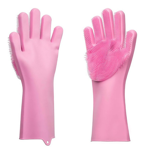 Guantes De Silicona Cepillo Para Fregar Platos Cocina 