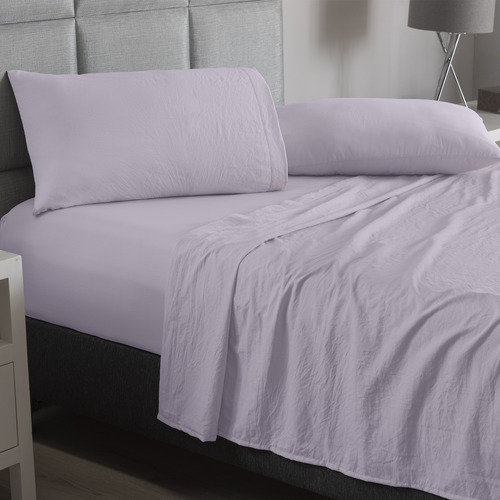 Sábanas King Size Viasoft Washed Lavanda Vianney