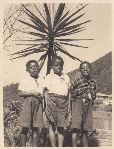 1949 Brasil Fotografia Real Garotos Copacabana Rio Janeiro