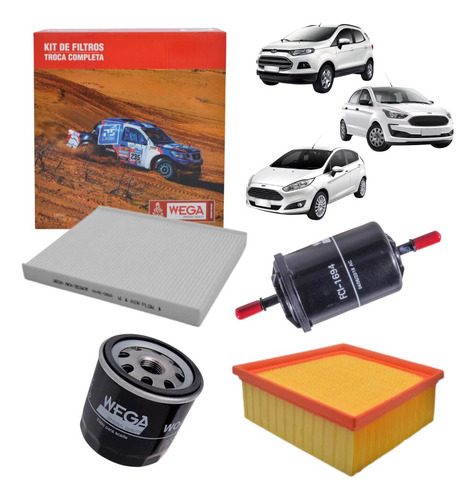 Kit Filtros Ford Ka 1.0 2015 2016 2017 2018 2019 2020 2021
