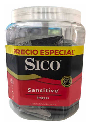 Preservativos Condones Sico Sensitive Delgado 55 Piezas