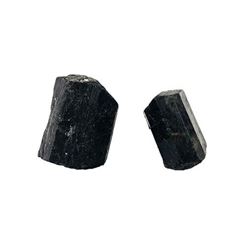 2 Pcs Lote Granel De Cristales De Turmalina Negra Bruto...