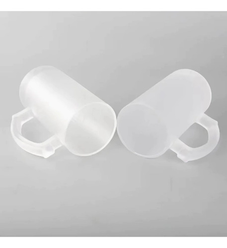 Chopp Vidrio Esmerilado Para Sublimar Transparente X 5 Un Blanco Esmerilado