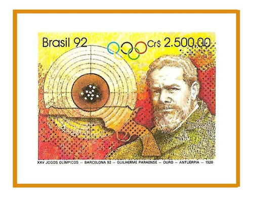Folha Inteira Selo 1774 Guilherme Paraense Ouro Na Olimpíada