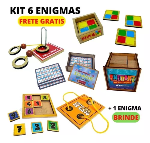 Kit 6 Racha Cuca Quebra Cabeça Infantil Lembrancinha Festas