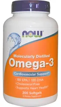 Comprar Suplemento en cápsulas blandas NOW Suplementos Omega 3 de 200 un