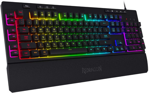 Teclado Rgb Gamer Redragon Shiva K512, 6 Macros Programables