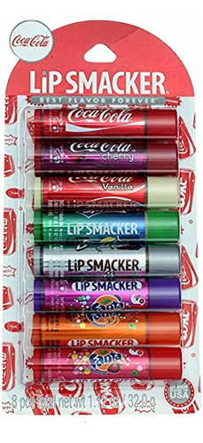 Lip Smacker Coca-cola Party Pack Brillo De Labios, 8 Unidade