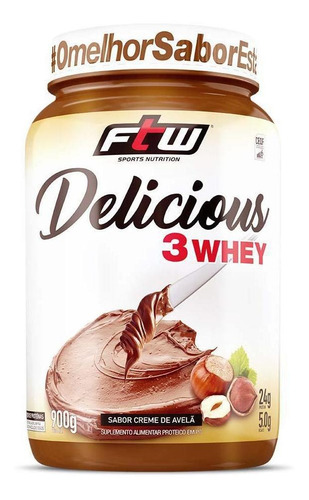 Whey Protein Ftw Delicious 3whey Creme De Avelã 900g