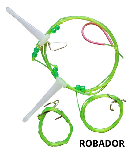 Pack 25 Lineas Pesca Madre Tanza Y 2 Bajadas Con Robadores