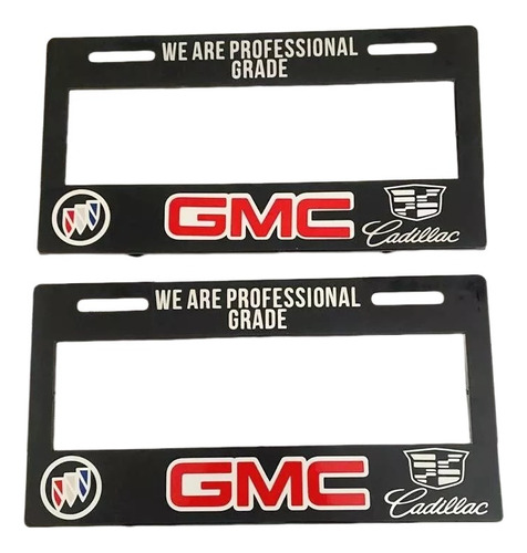 Par Porta Placas Autos Gmc Cadillac Anchos