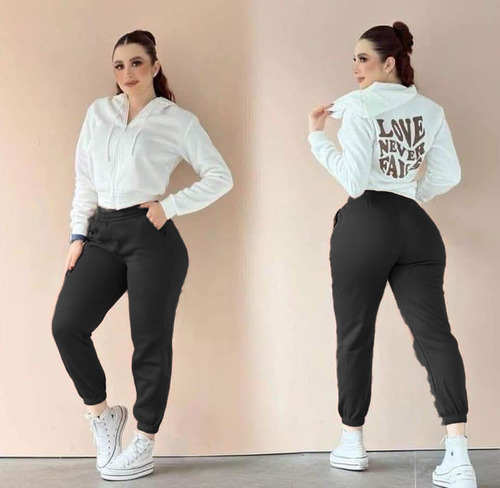 Conjunto Pants De Moda Para Dama Negro Lisa L