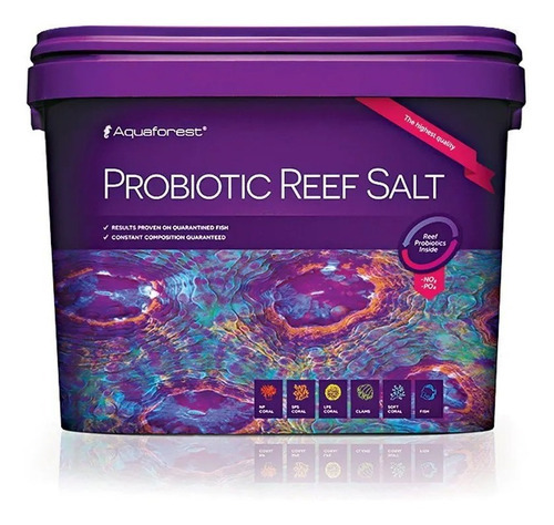 Sal Aquaforest Probiotic Reef Salt 5kg Rende Até 150l