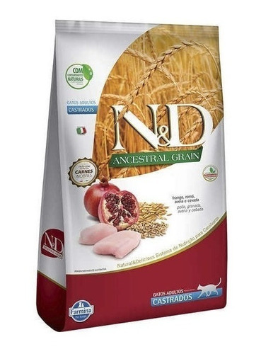 Farmina N&d Ancestral Grain Gato Castrado 7,5kg