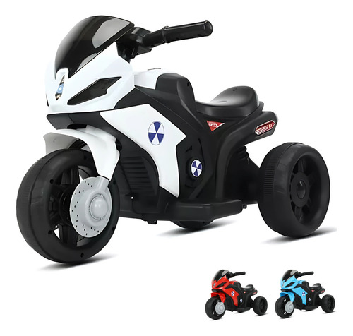 Motocicleta Infantil Recargable 6v Con Luces Y Sonido Niños Color Blanco
