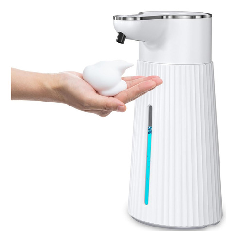 Dispensador De Jabón Automático, Despachador De Gel Antibacterial Y Jabón Liquido Recargable Rellenable 400 Ml Con Sensor De Movimiento Por Infrarrojos Para Baño, Cocina (tipo De Espuma)
