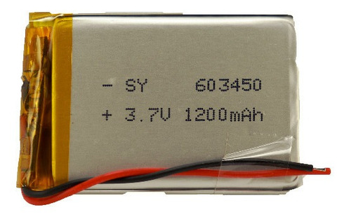 Bateria Recargable Litio Polímero 603450 3,7 V 1.200 Mah