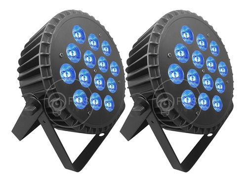 2x Par Led 14 Leds 15w Rgbwa Pentaled Dmx Iluminacao Dj Show Bivolt