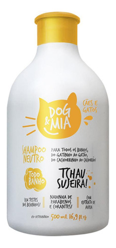 Shampoo Neutro Dia Dia Cães E Gatos Dog&mia 500ml - Centagro