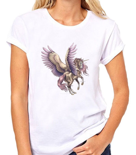 Remera De Mujer Pegaso Caballo Con Alas Mitologia M3