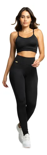 Conjunto Fitness Zero Transparência Legging E Cropped Health