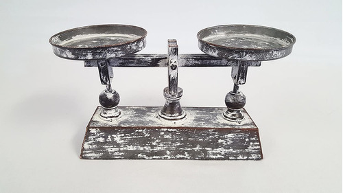 Distressed French Balance Scale Decor