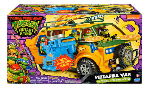 Tortugas Ninja Movie Camion Delivery Pizza C/acc Int 83468 Color Amarillo