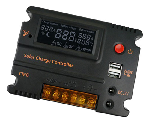 Controlador De Carga Solar Mppt De Entrada De 10amp 12v /