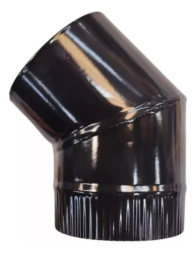 Imagen 3 de 10 de Salamandras Tromen Codo 45º X 6 Enlozado Accesorio Negro