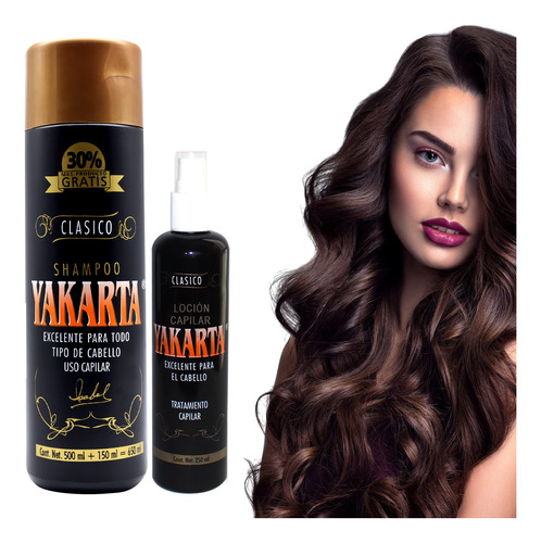 Shampoo Clasico Yakarta 650ml+ Locion Capilar 250ml 