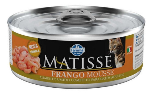 Ração Úmida Para Gatos Mousse De Frango 85g Matisse