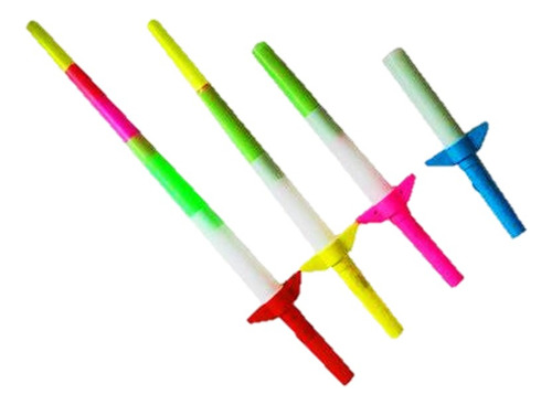 12 Espadas Sable Luz Led Retráctil Fiesta Cumple Piñata Bolo