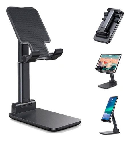 Suporte De Mesa Universal Para Celular E Tablet Preto